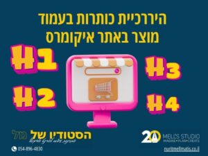 היררכיית כותרות בעמוד מוצר באתר אאיקומרס