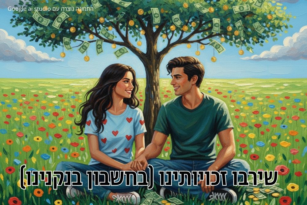 זוג איש ואישה יושבים תחת עץ הכסף