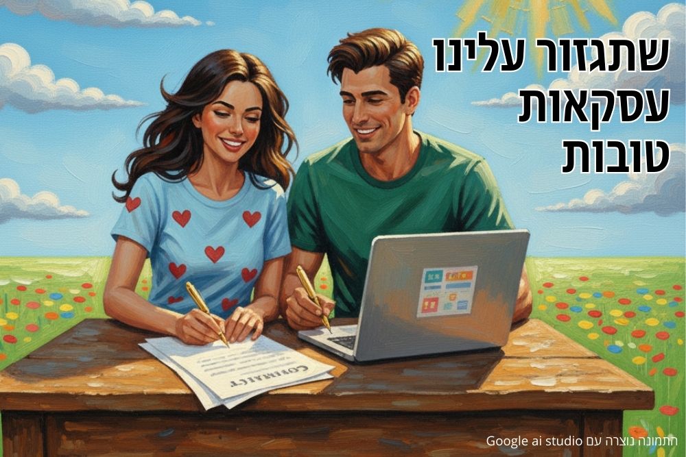 זוג חותם עיסקה